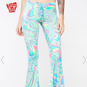 Current mood totally trippin tie up pants